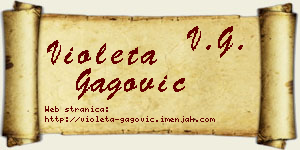 Violeta Gagović vizit kartica